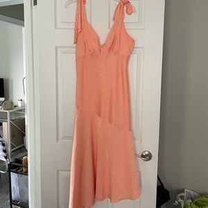 ASOS asymmetric midi dress with bow-tie straps